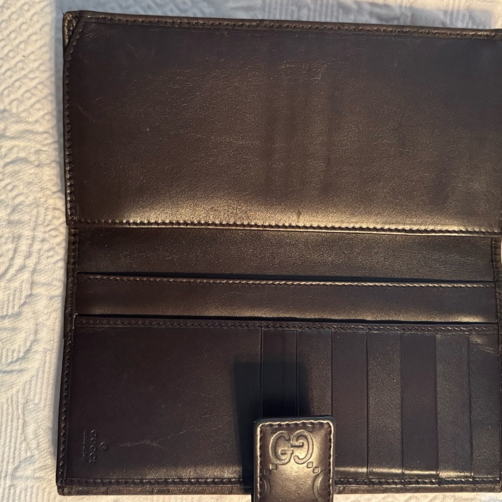 Gucci Guccissima Brown Leather Long Wallet - Picture 3 of 4